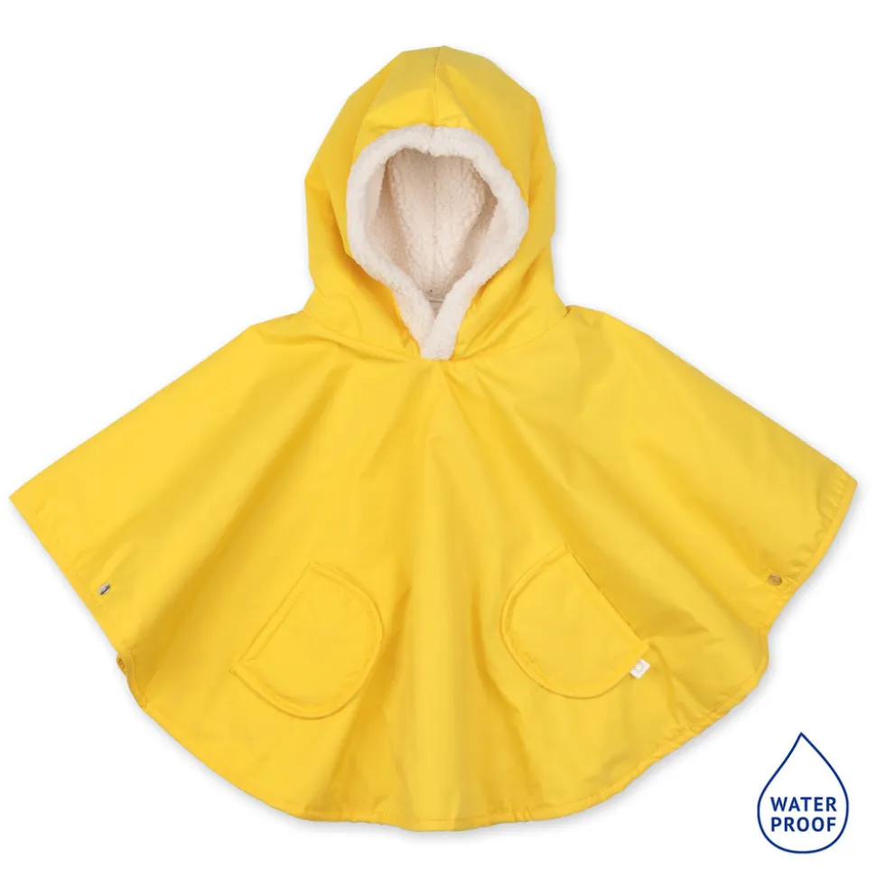 Poncho chaud de voyage imperméable jaune
