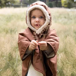 Poncho chaud de voyage imperméable choco