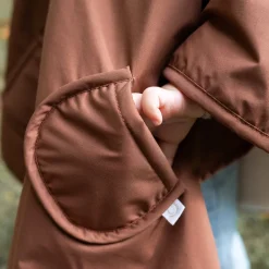 Poncho chaud de voyage imperméable choco