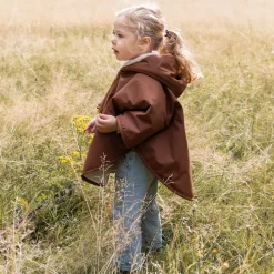 Poncho chaud de voyage imperméable choco