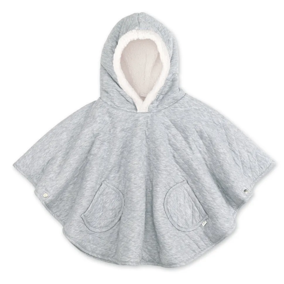 Poncho chaud de voyage pady quilted mix grey