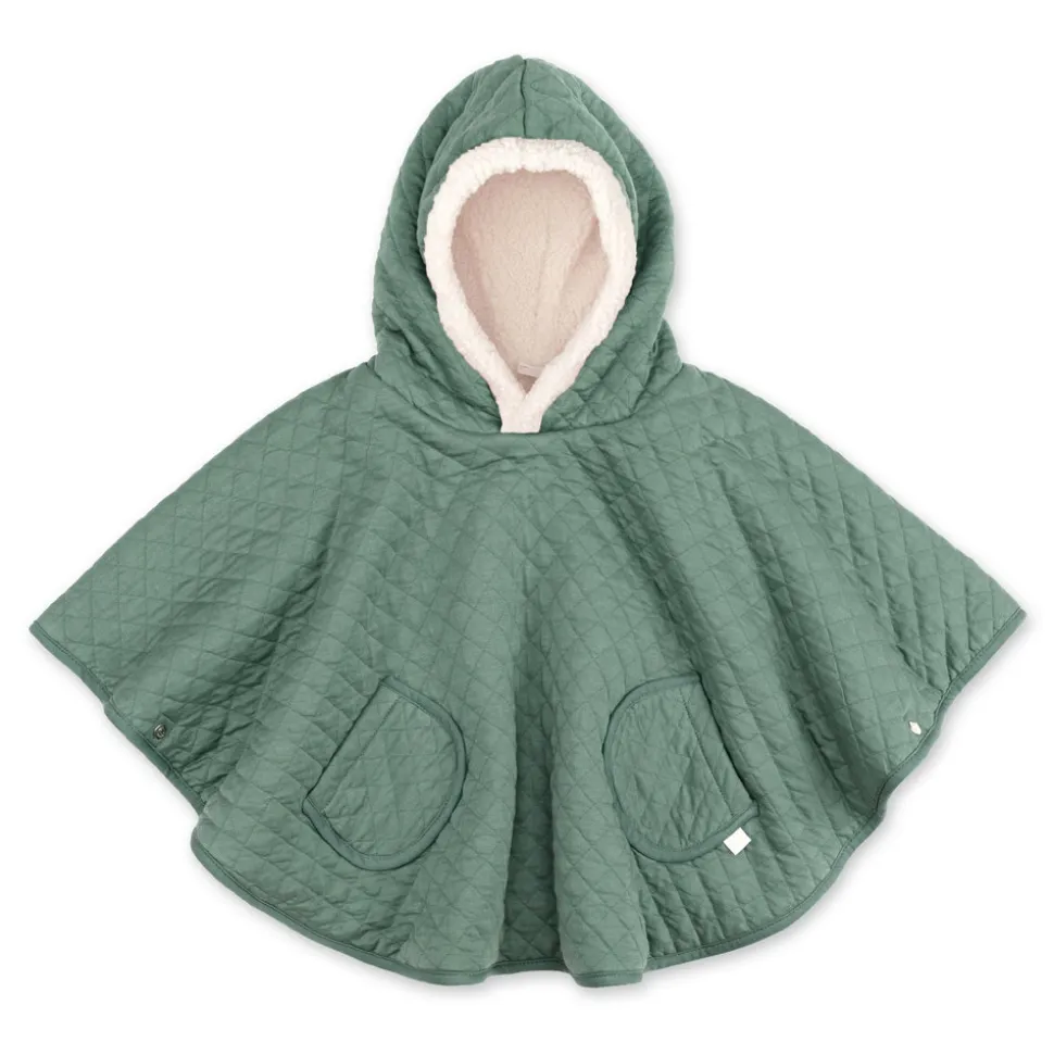 Poncho chaud de voyage pady quilted green