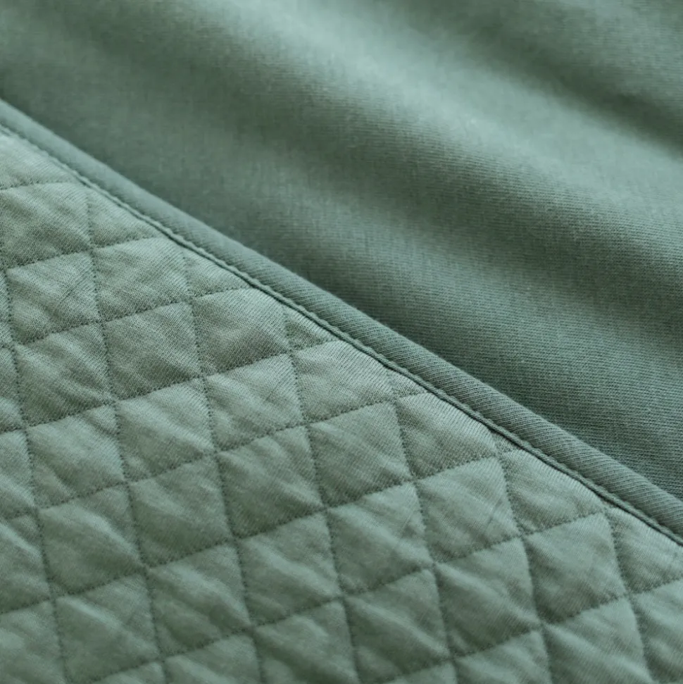 Poncho chaud de voyage pady quilted jersey vert