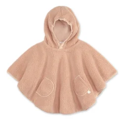 Poncho chaud de voyage teddy bouclette natural