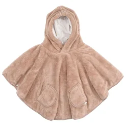 Poncho chaud softy beige naturel
