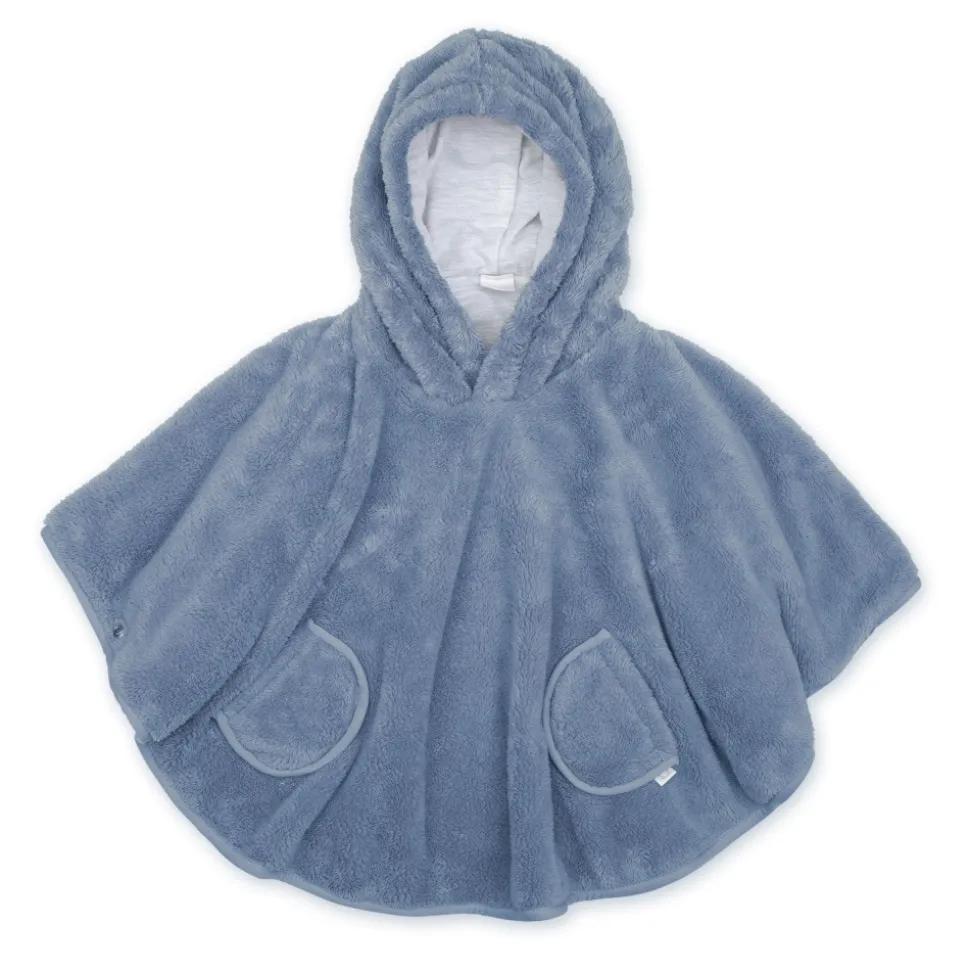 Poncho chaud softy cadum bleu stone