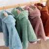 Poncho chaud softy noisette