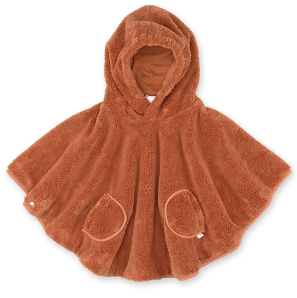 Poncho chaud softy noisette