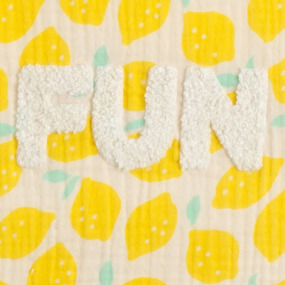 Poncho de bain citron