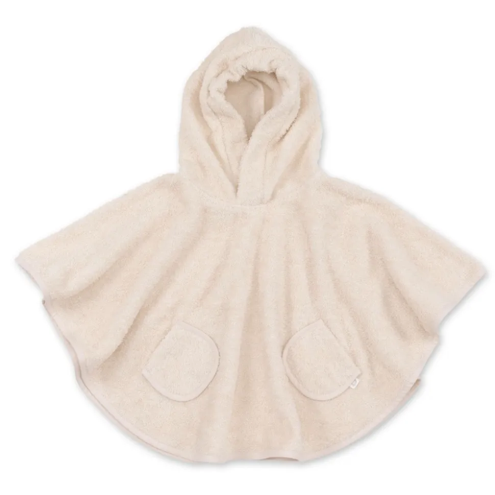 Poncho de bain éponge crème