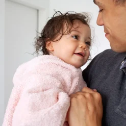 Poncho de bain éponge rose clair