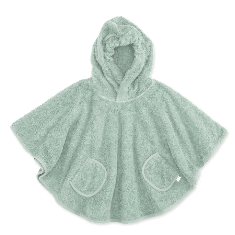 Poncho de bain éponge vert sauge