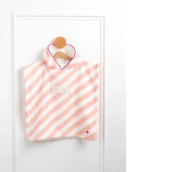 Poncho de bain rose