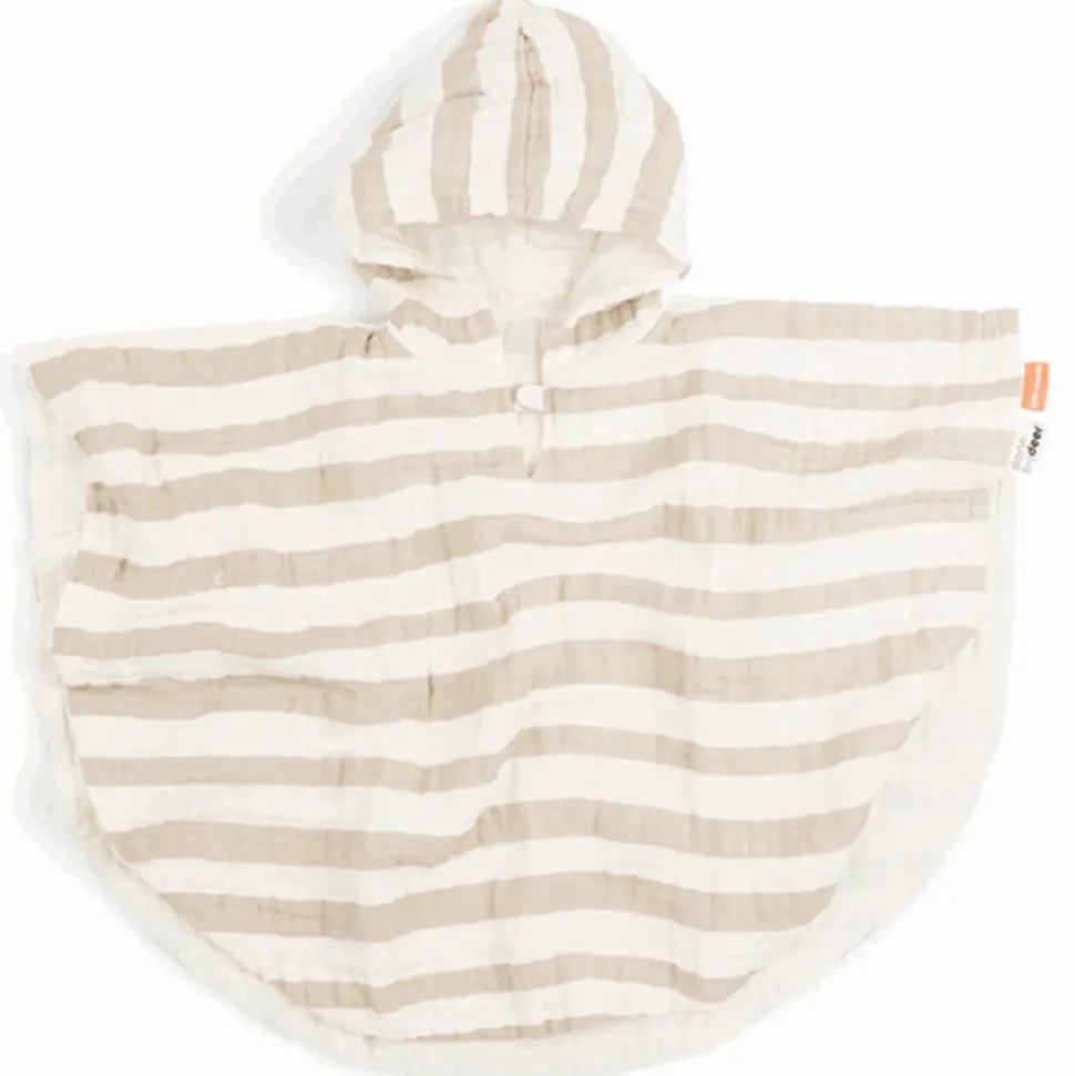 Poncho de bain stripes sable