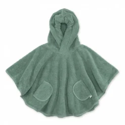 Poncho de bain terry vert