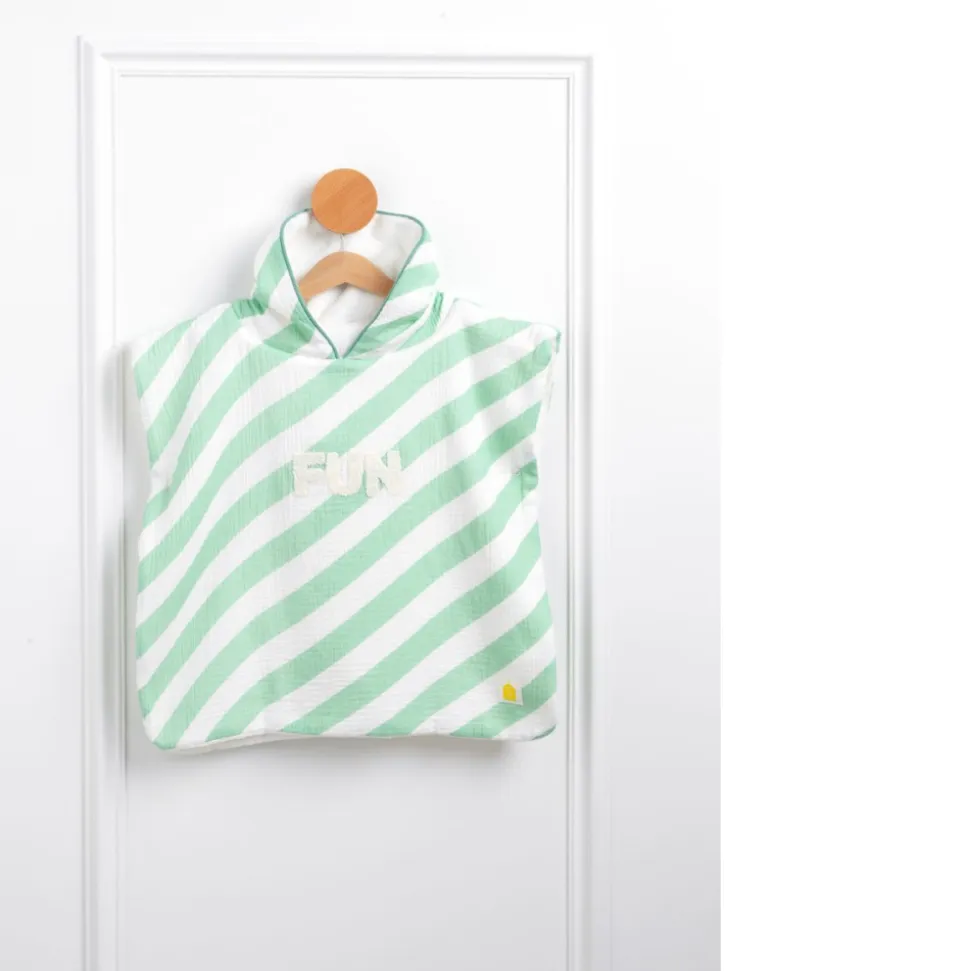 Poncho de bain vert