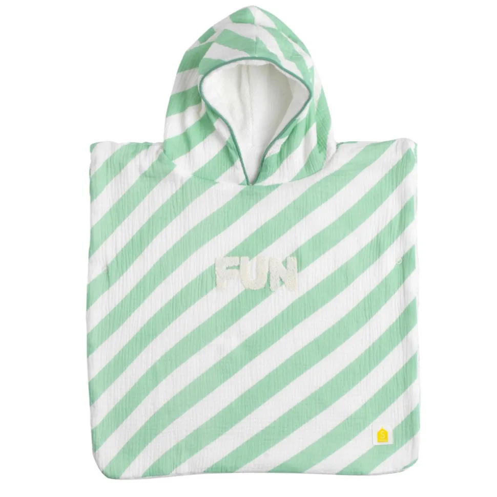 Poncho de bain vert