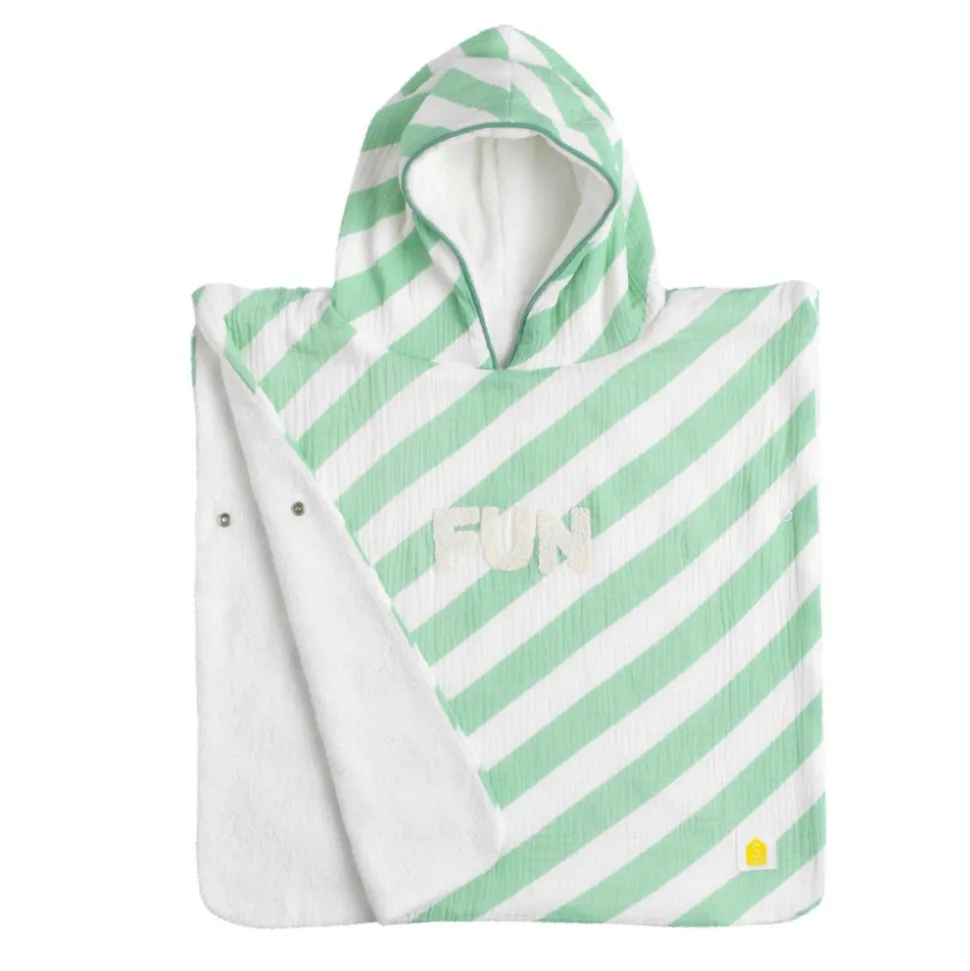 Poncho de bain vert