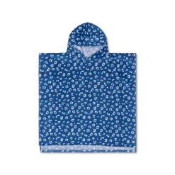 Poncho de plage 65x65 cm léopard bleu