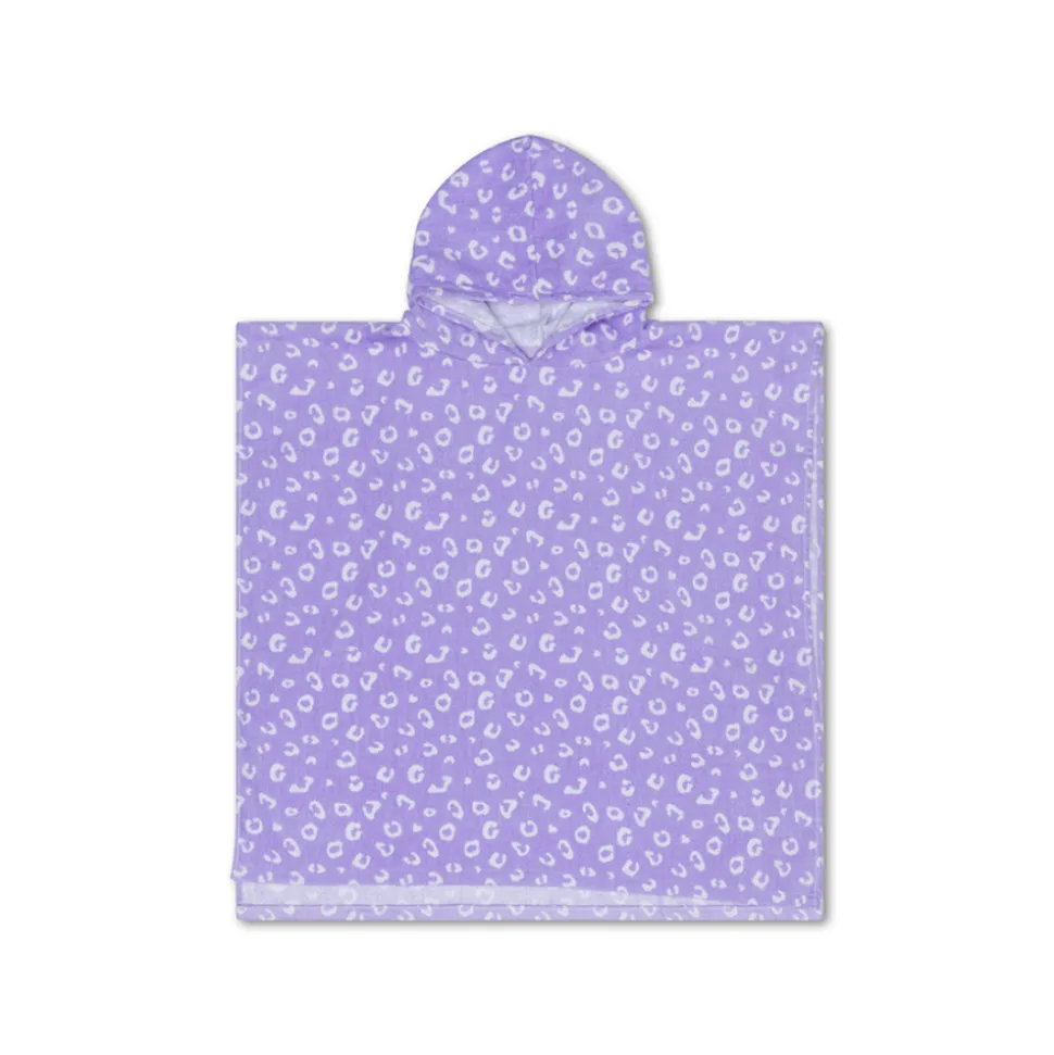 Poncho de plage 65x65 cm léopard lila