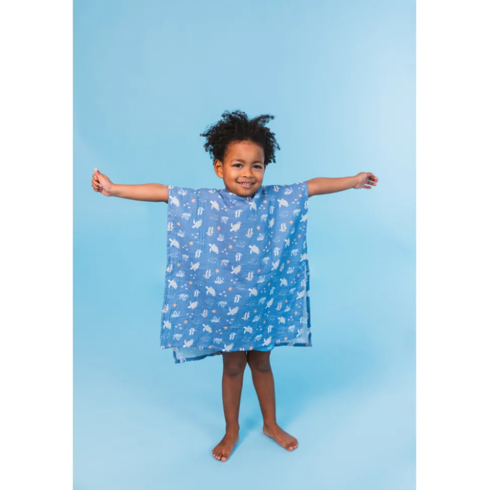 Poncho de plage 55 x 50 cm mer de corail