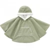 Poncho imperméable avec sherpa 12/24mois vert sauge