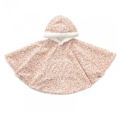 Poncho imperméable avec sherpa 12/24mois léopard blanc