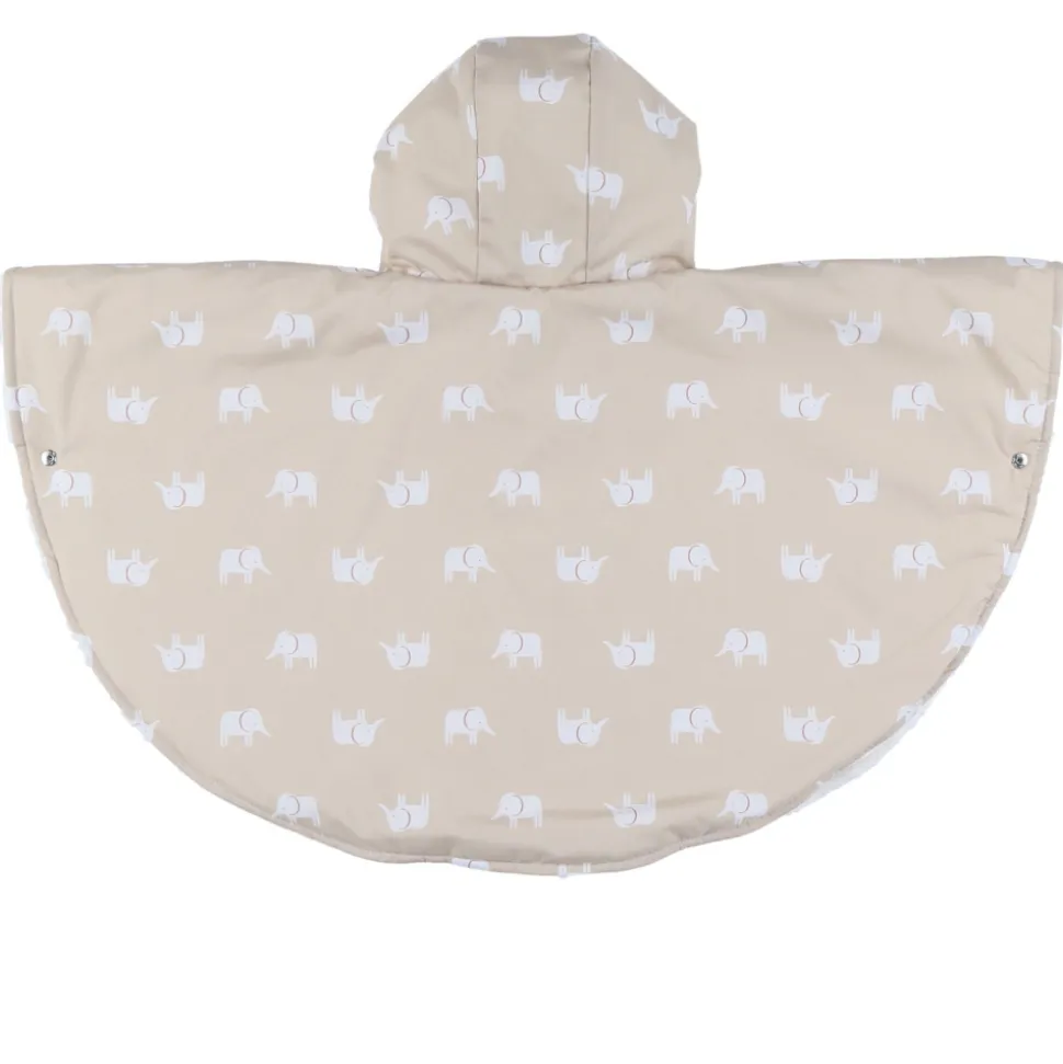 Poncho imperméable doublure groloudoux 6-12m - beige