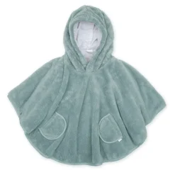 Poncho pour siège auto teddy et gaze de coton cadum vert sauge