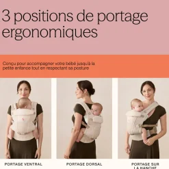 Porte-bébé adapt mesh softflex - noir onyx