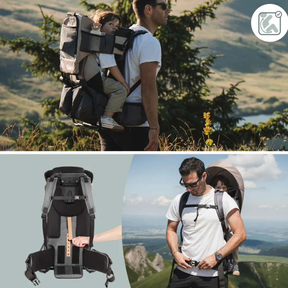 Porte bébé de randonnée avec housse de pluie moov & hike dune