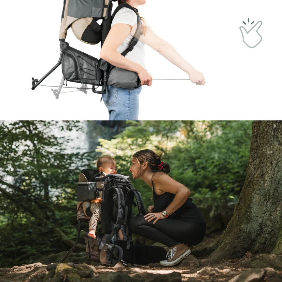 Porte bébé de randonnée avec housse de pluie moov & hike dune