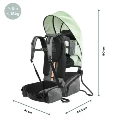 Porte bébé de randonnée moov & hike vert sauge