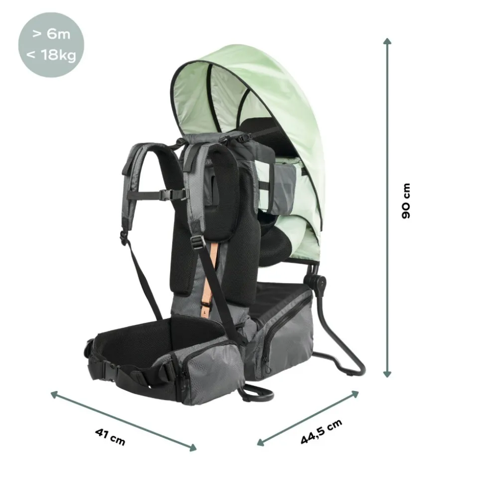 Porte bébé de randonnée moov & hike vert sauge