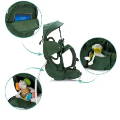 Porte-bébé de randonnée vert