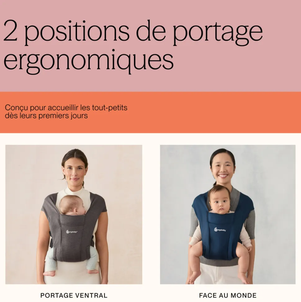 Porte-bébé embrace gris bleu