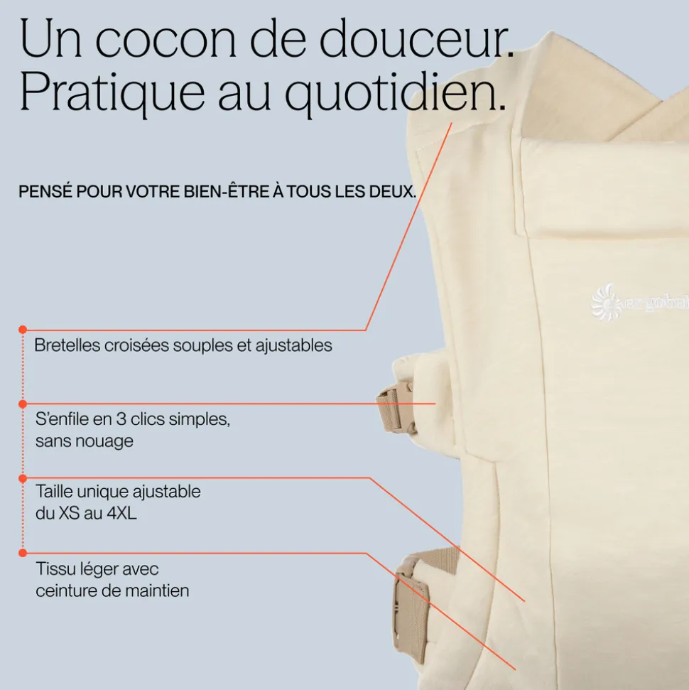 Porte bébé embrace soft air mesh - bleu