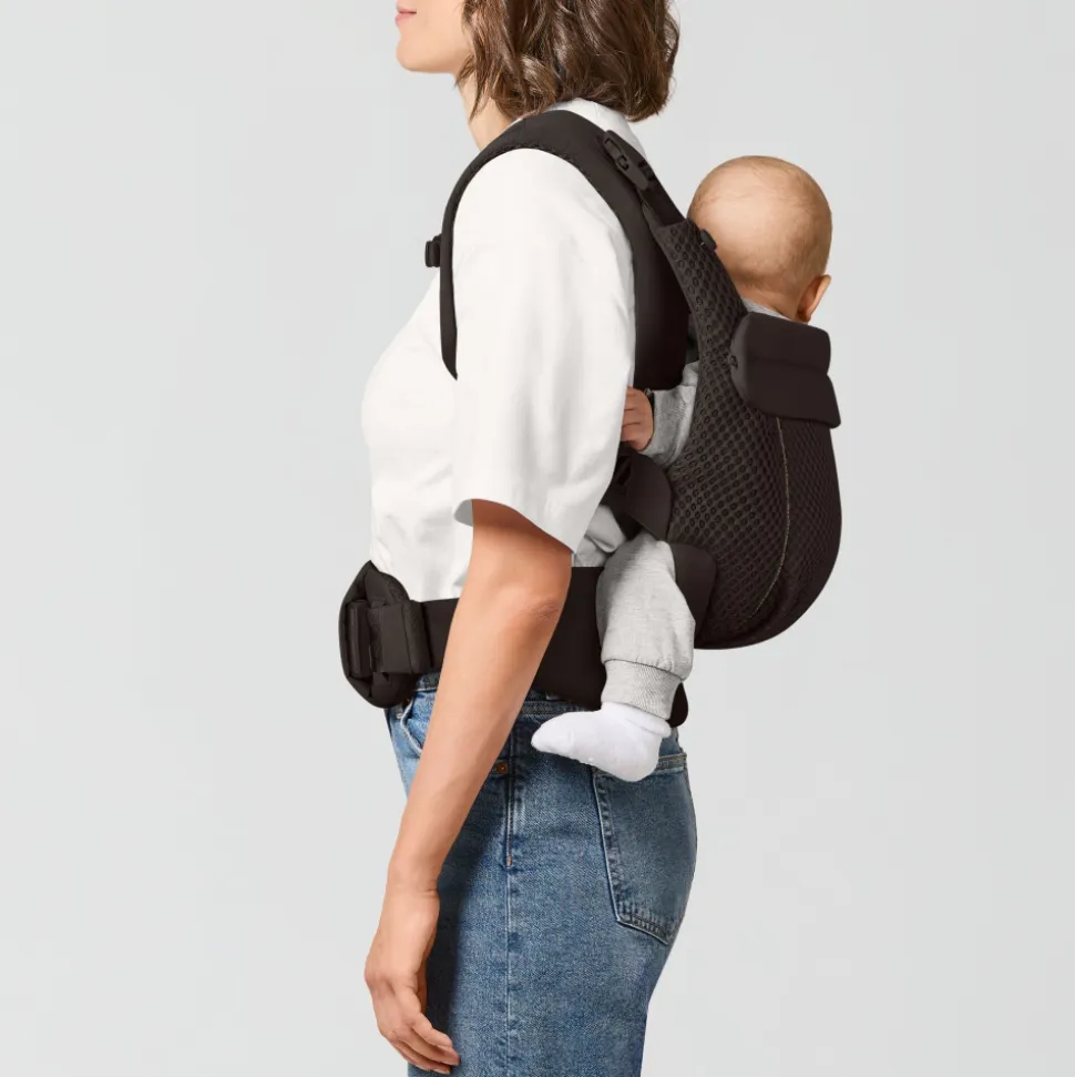Porte-bébé ergonomique amya évolutif et respirant chocolate brown