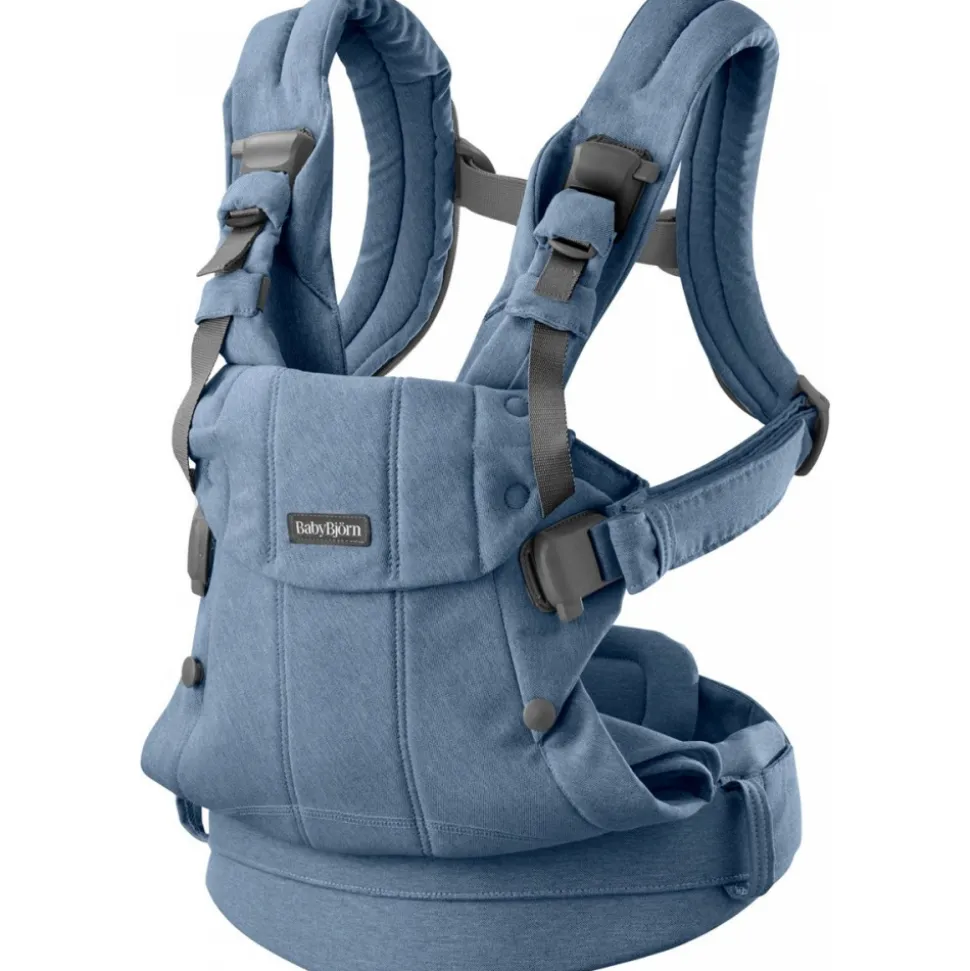 Porte bébé harmony melange tissé chiné bleu