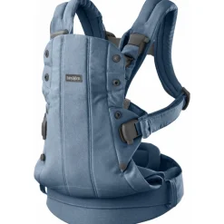 Porte bébé harmony melange tissé chiné bleu