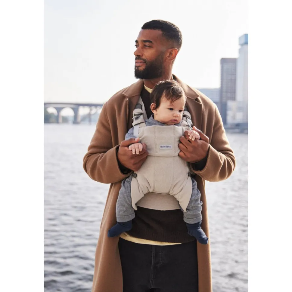 Porte bébé harmony melange tissé beige clair