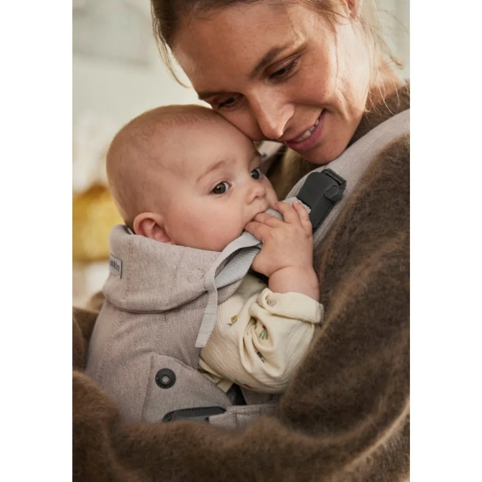 Porte bébé harmony melange tissé beige clair