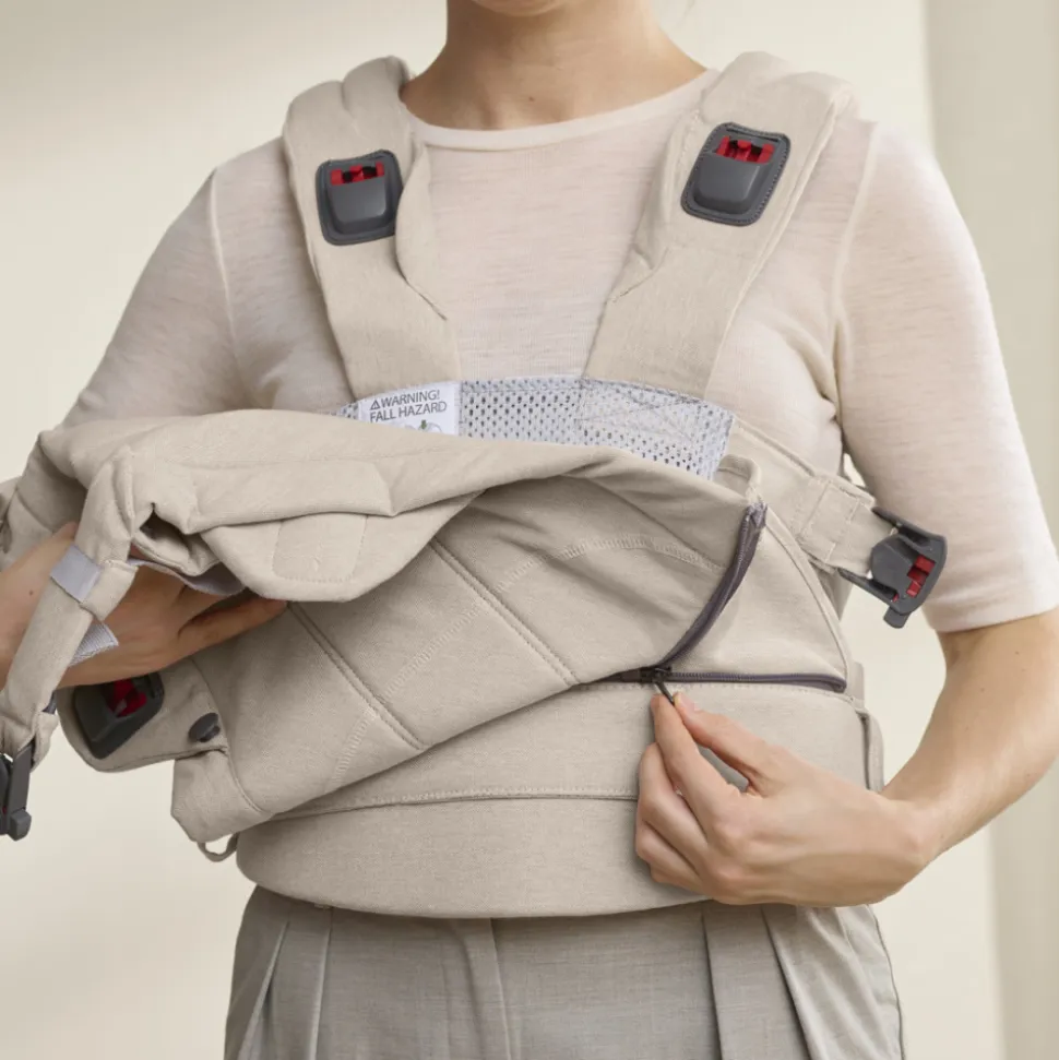 Porte bébé harmony melange tissé beige clair
