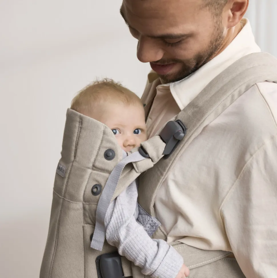 Porte bébé harmony melange tissé beige clair