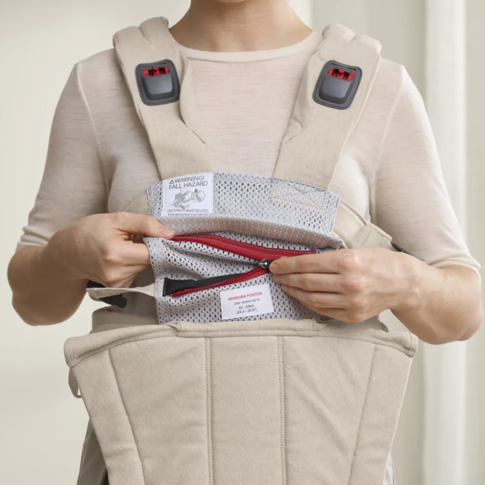 Porte bébé harmony melange tissé beige clair
