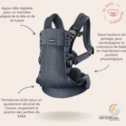 Porte bébé harmony mesh 3d anthracite