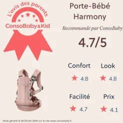 Porte bébé harmony mesh 3d rose clair