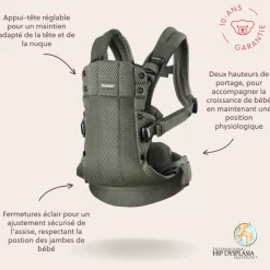 Porte bébé harmony mesh 3d vert foncé