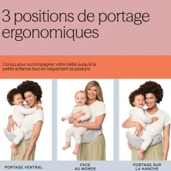 Porte bébé lift hip seat pearl grey