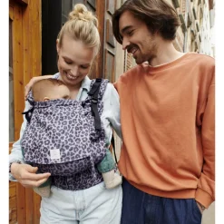 Porte bébé limas flex léopard violet